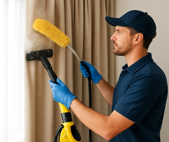 Trusted drapes cleaning technician Matty Curtain Cleaning kingston QLD