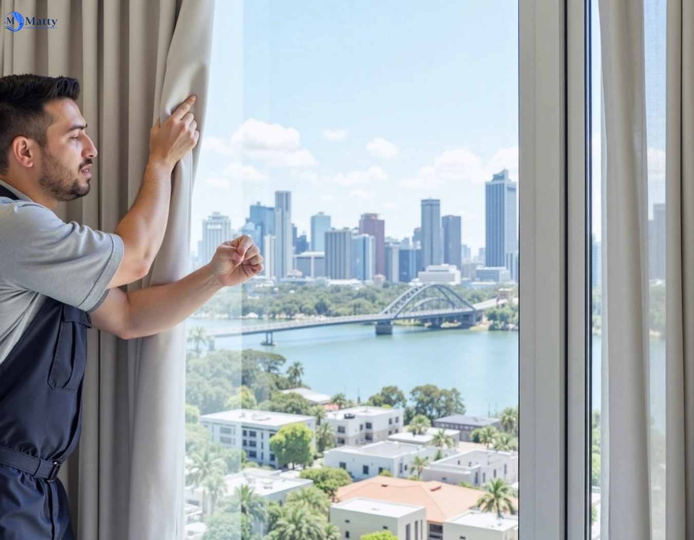 Professional curtain steam cleaning service kingston QLD by Matty Curtain Cleaning