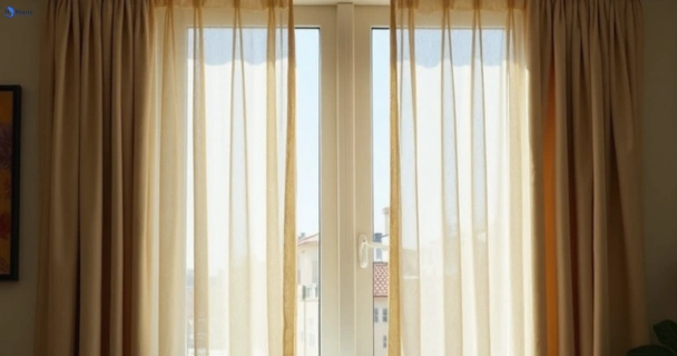 Dull dusty drapes in kingston before professional cleaning